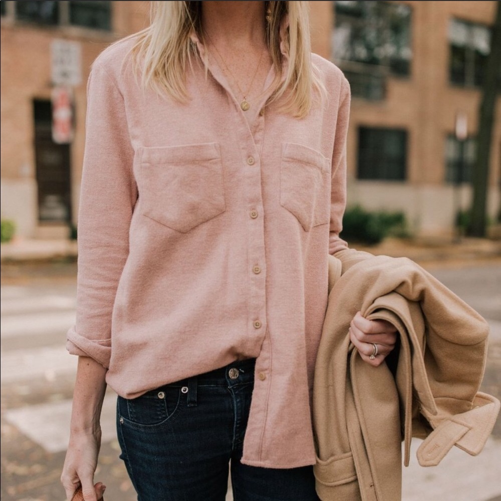 Madewell Pink Button Down Shirt